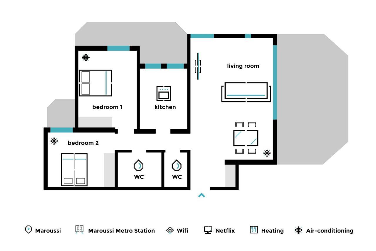Top-Class 2Br Apartment In Marousi By Upstreet Athen Eksteriør billede